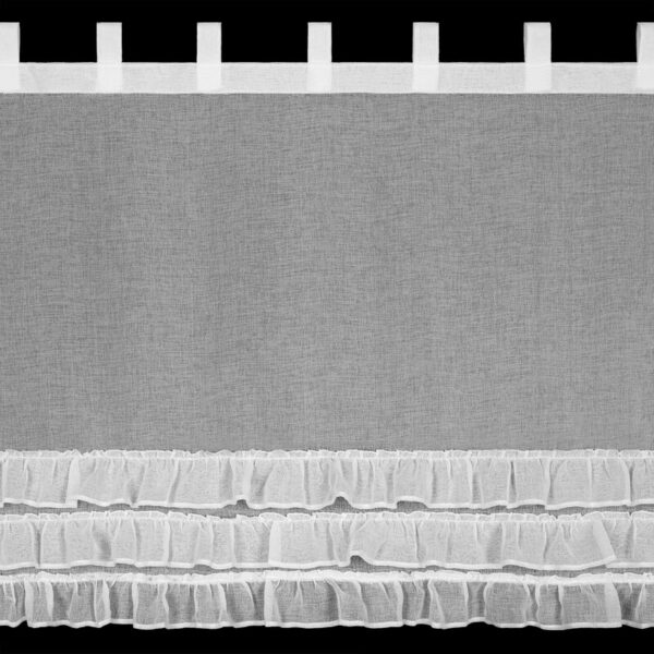 Hotová záclona LILIAN 3 na šnúrkach 150 x 90 cm Biela. - Image 6