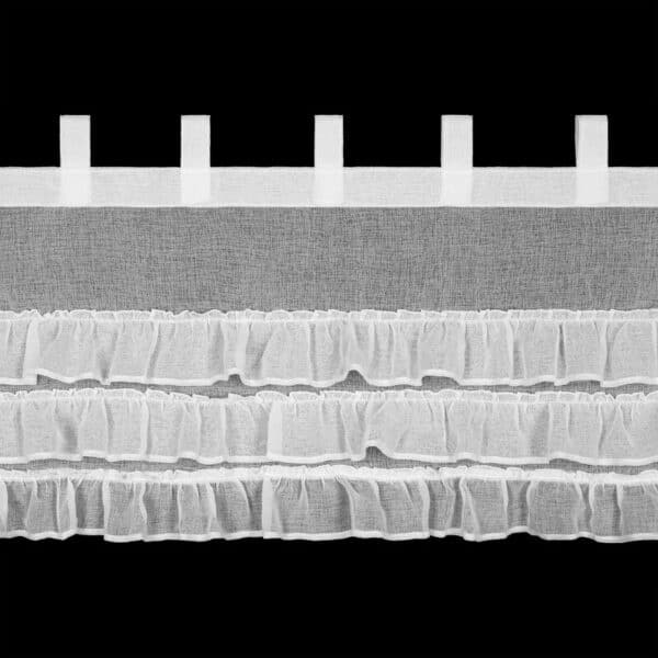 Hotová záclona LILIAN 1 na šnúrkach 150 x 45 cm Biela - Image 2