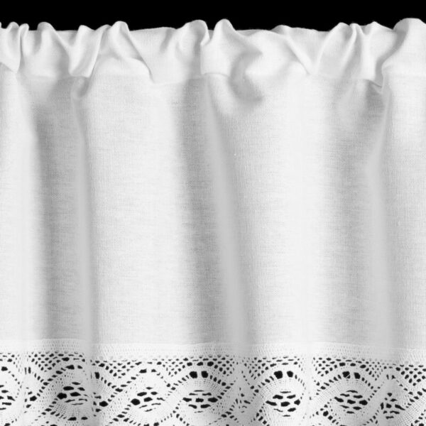 Hotová záclona VINCE na sťahovacej páske 150 x 40 cm Biela - Image 3